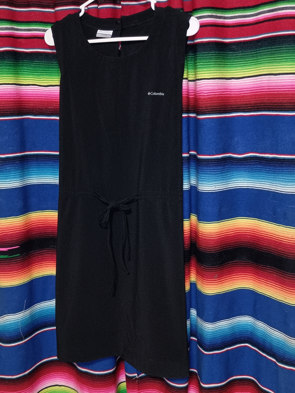 Columbia Black Drawstring Casual Dress XXL